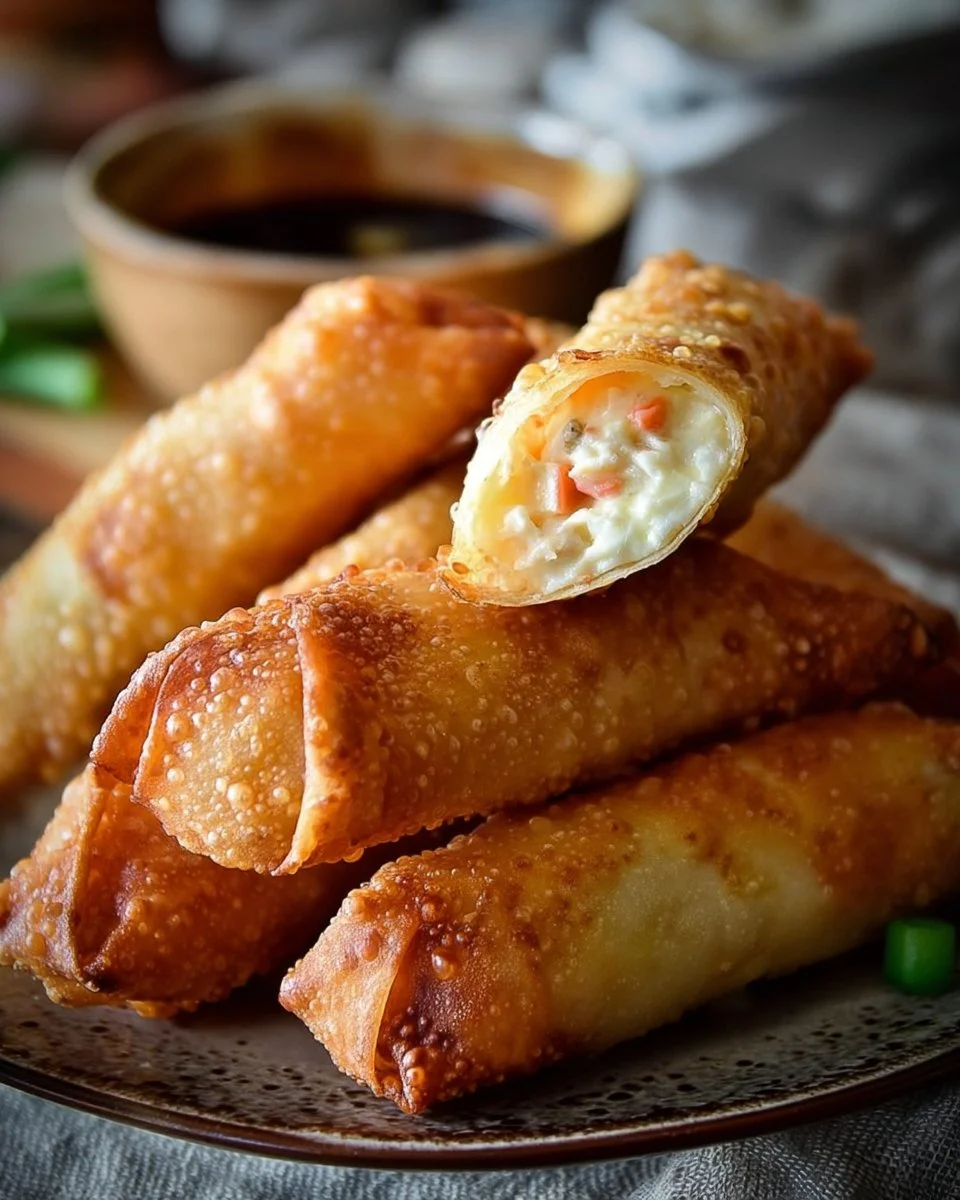 Crab Rangoon Egg Rolls