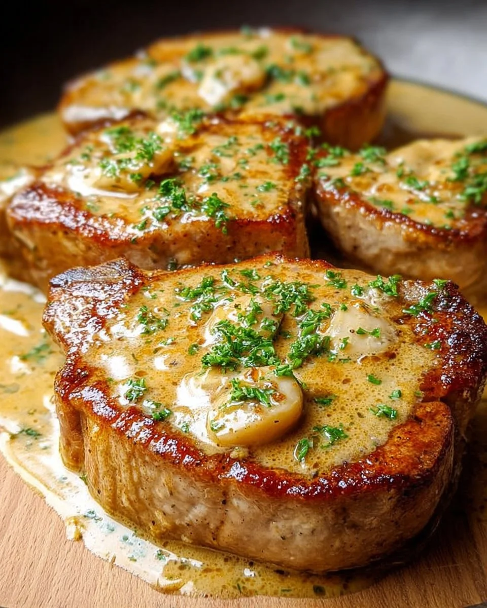 Creamy Garlic Pork Chops