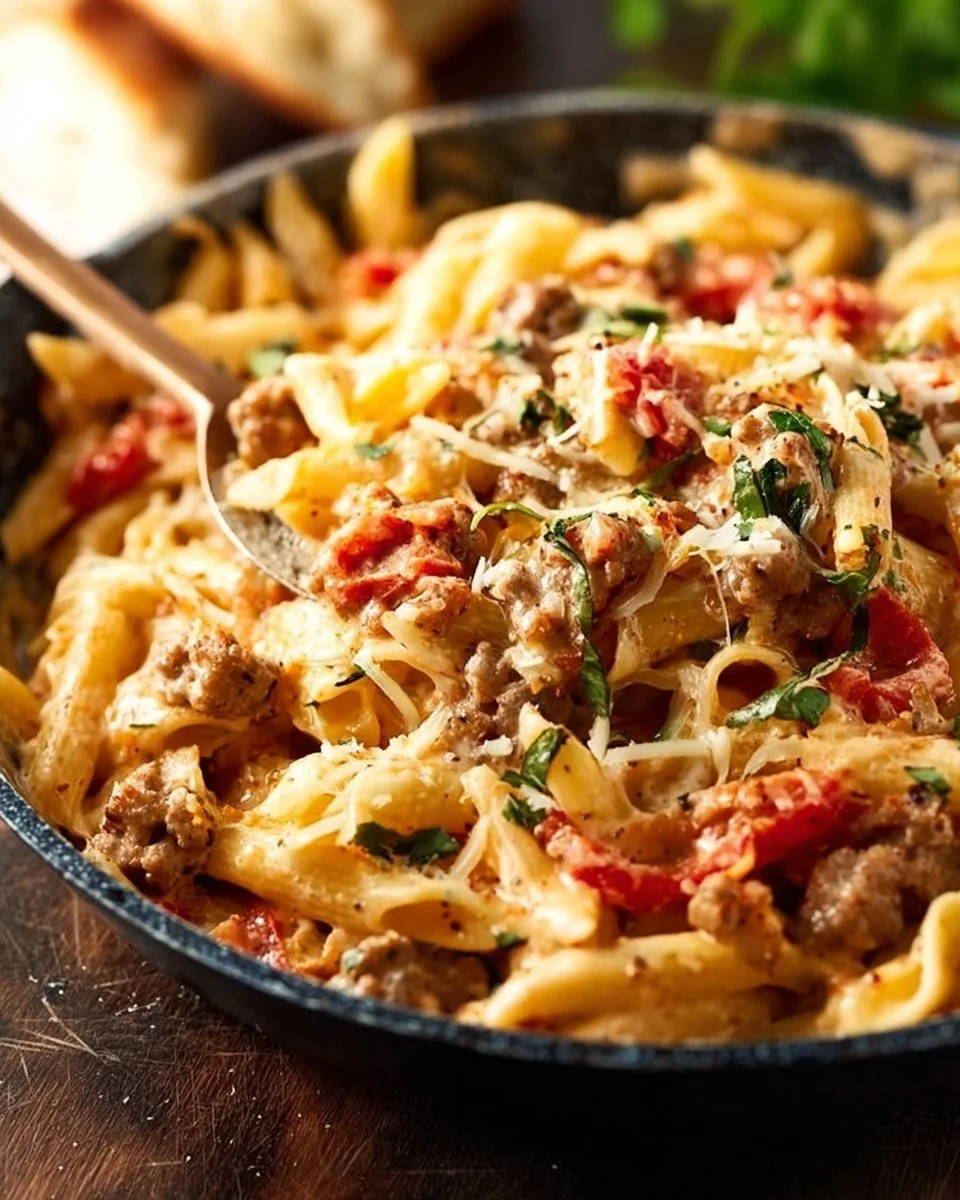 Creamy Tuscan Sausage Pasta