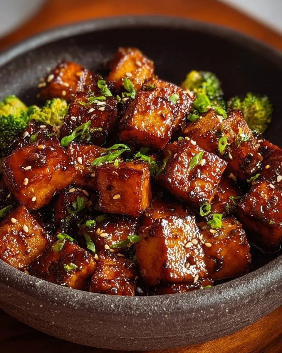 Crispy Honey Garlic Tofu