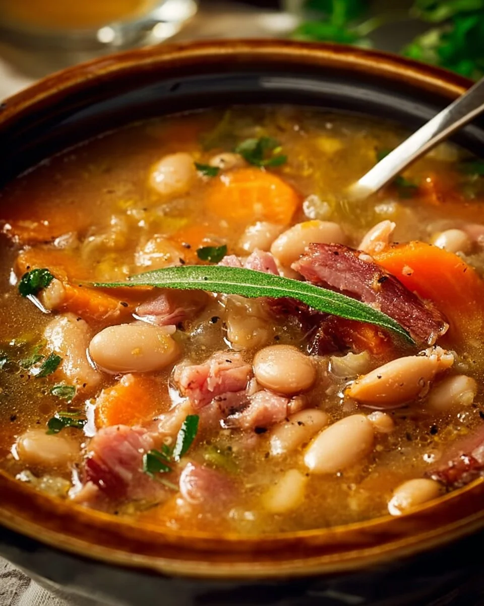 Crock Pot Ham Bone and Bean Soup