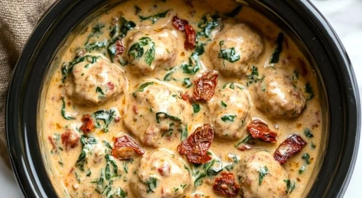 Crockpot Marry Me Chicken Meatballs