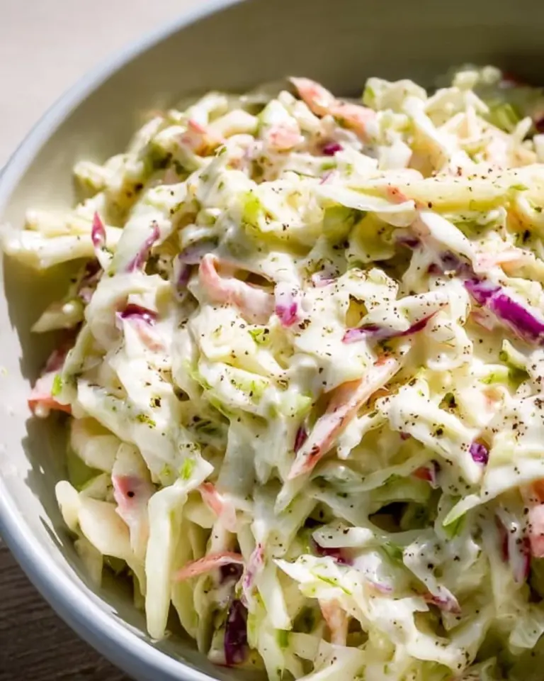 Bowl of easy apple coleslaw with fresh apples and veggies