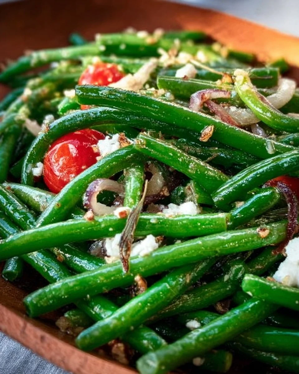 Easy Cold Balsamic Green Bean Salad