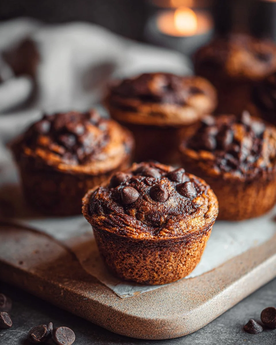 Flourless Banana Chocolate Muffins