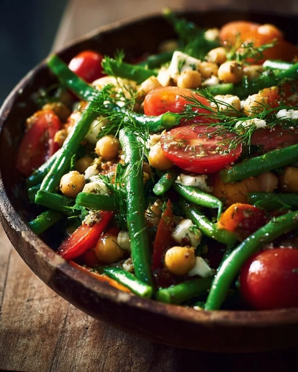 Green Bean, Tomato and Chickpea Salad