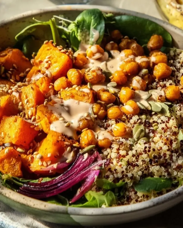 Colorful healthy Buddha bowls with fresh vegetables, grains, and protein.
