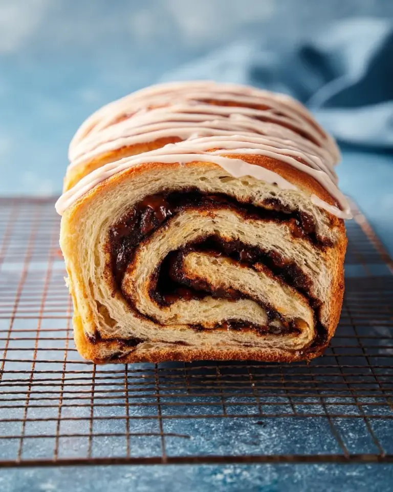 Loaf of homemade cinnamon raisin bread fresh out of the oven.