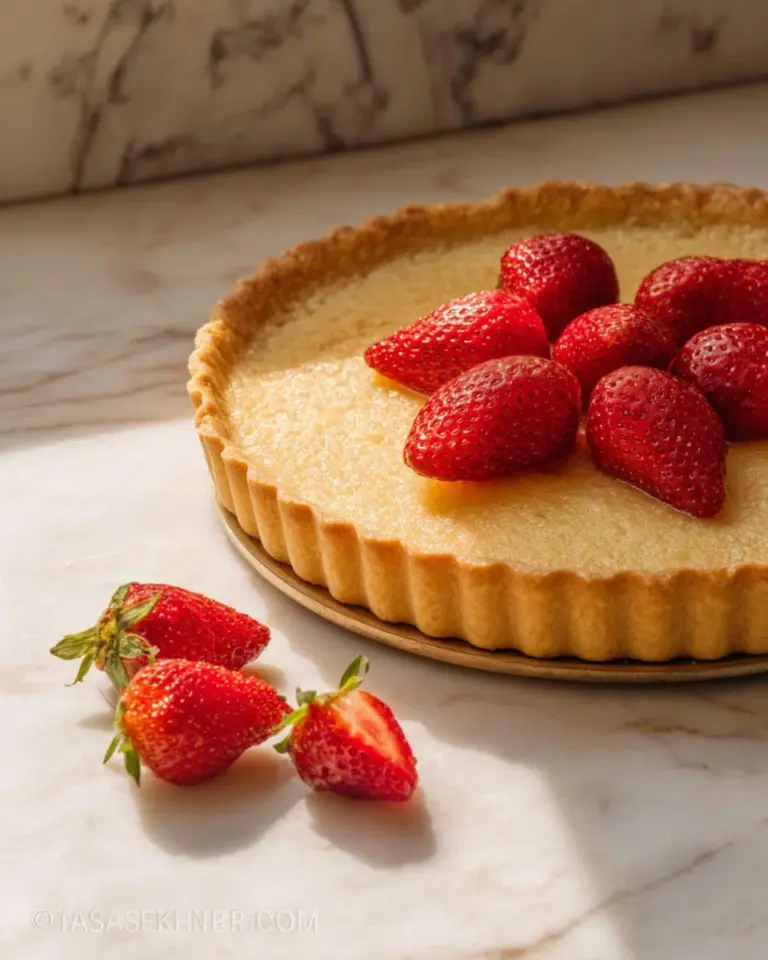 Homemade tart crust baked to golden perfection
