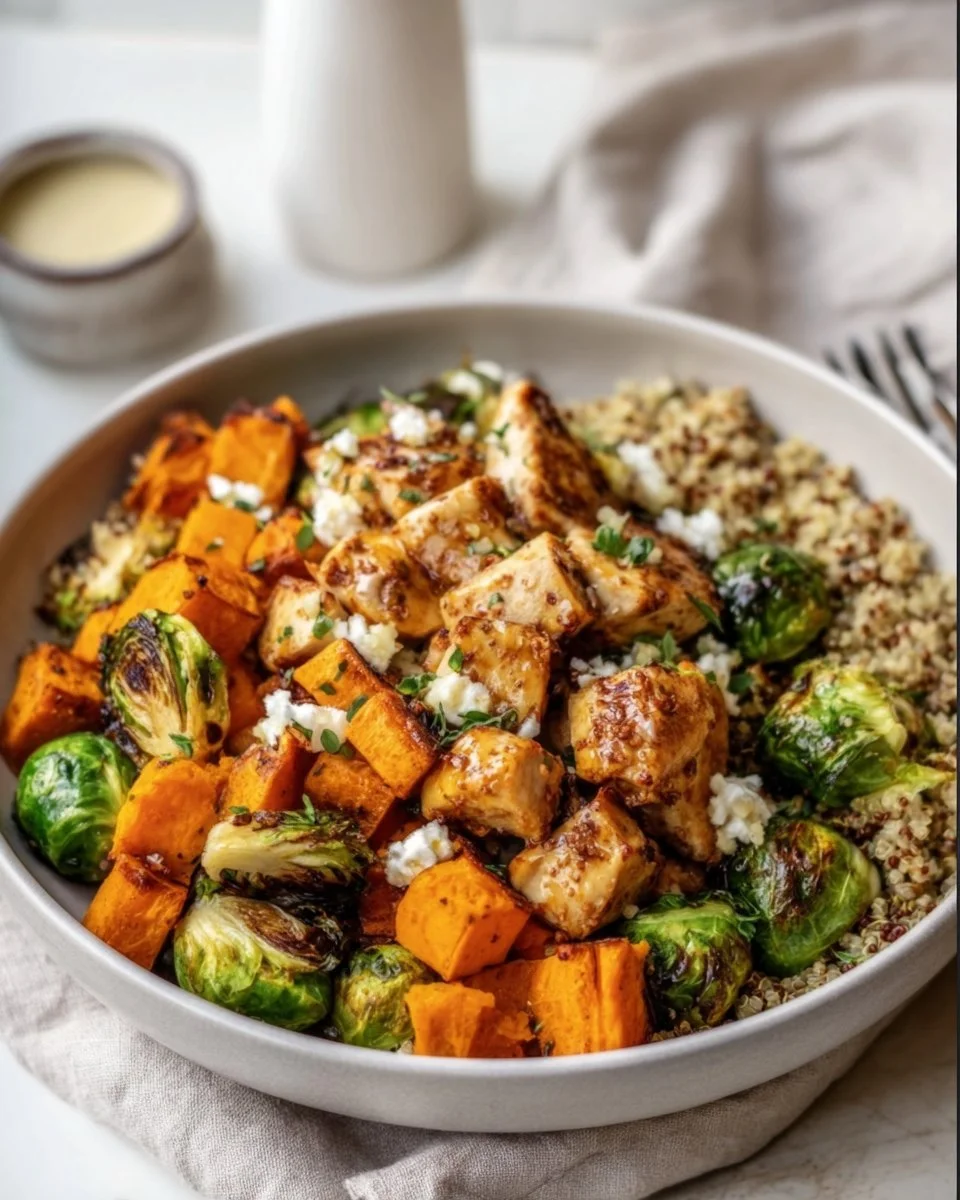 Hot Honey Chicken Bowl with glazed honey chicken and vibrant vegetables.