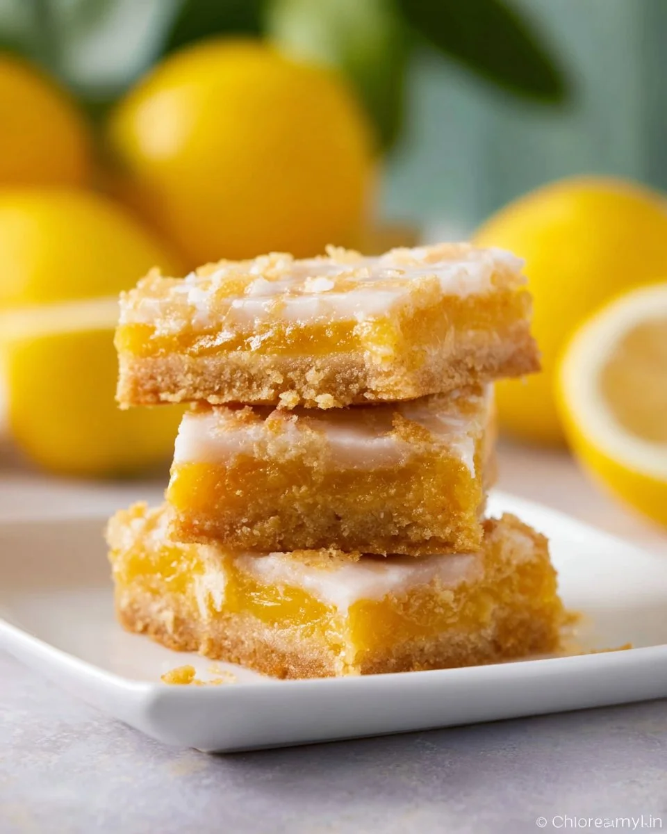 Delicious homemade Lemon Coconut Squares ready to serve.
