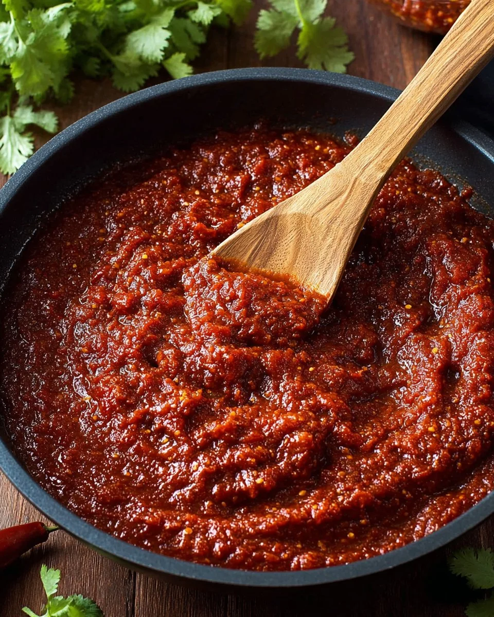 Homemade marinara sauce made with fresh tomatoes and herbs