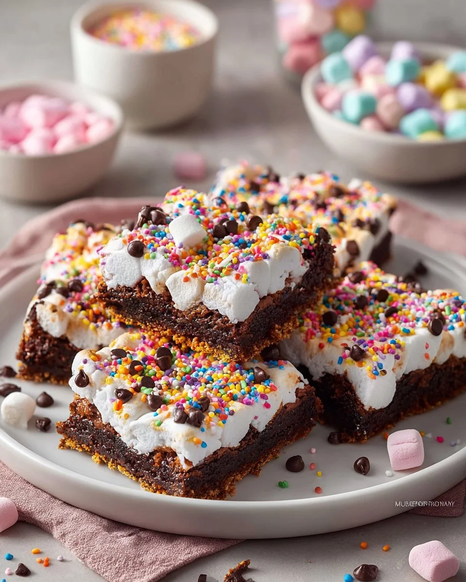 Marshmallow Crumble Cake Bars