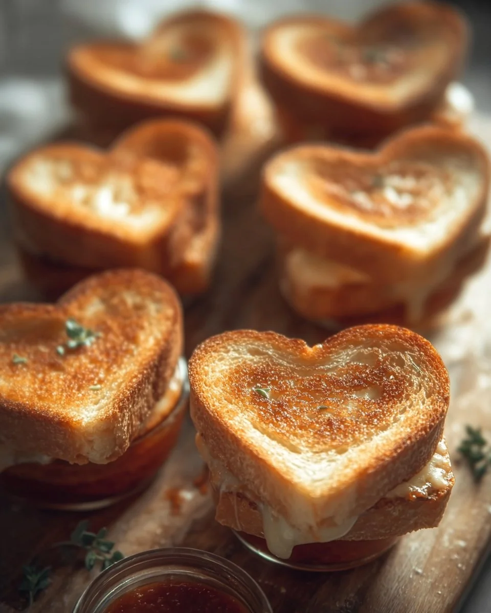 Mini Grilled Cheese Hearts