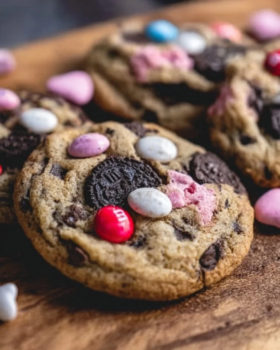 Valentine's Day Oreo M&M's Cookies