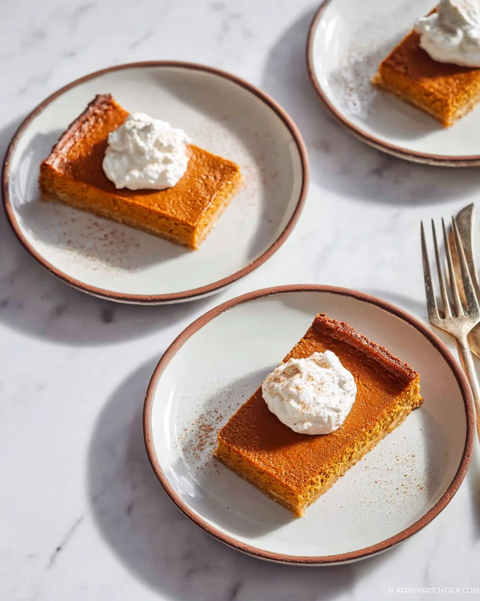 Paleo Pumpkin Pie Bars topped with creamy frosting and pumpkin seeds