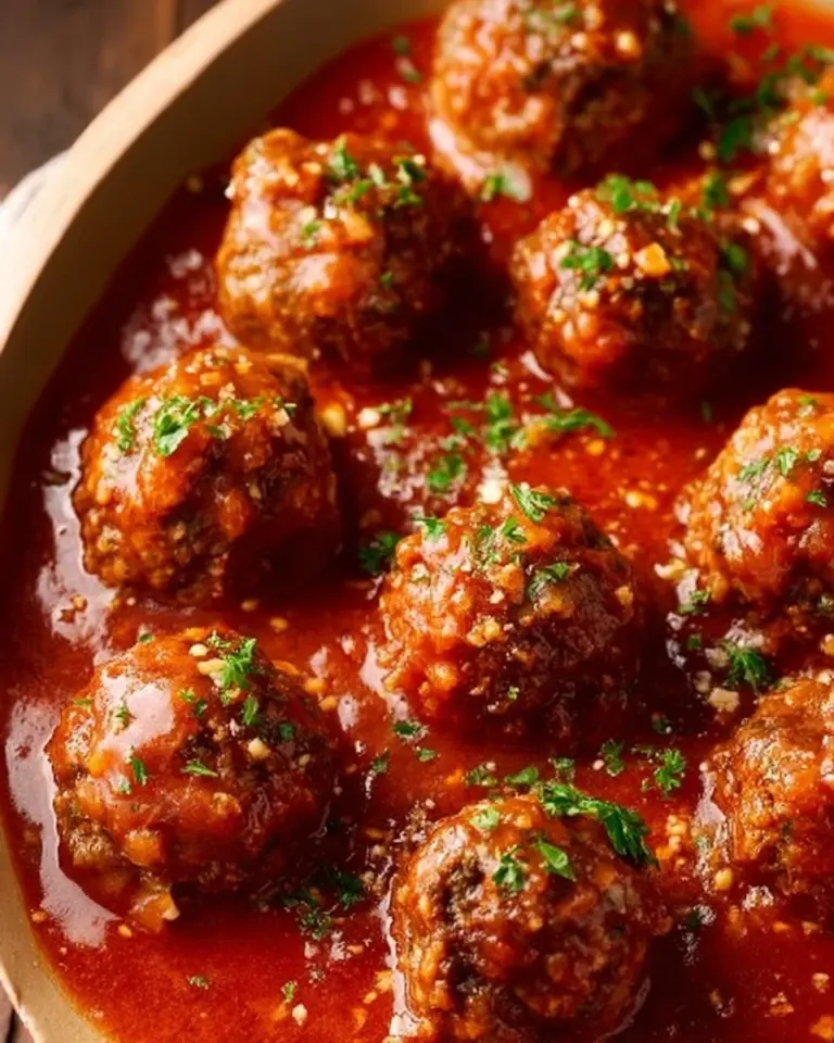Plate of homemade Porcupine Meatballs with rice and sauce