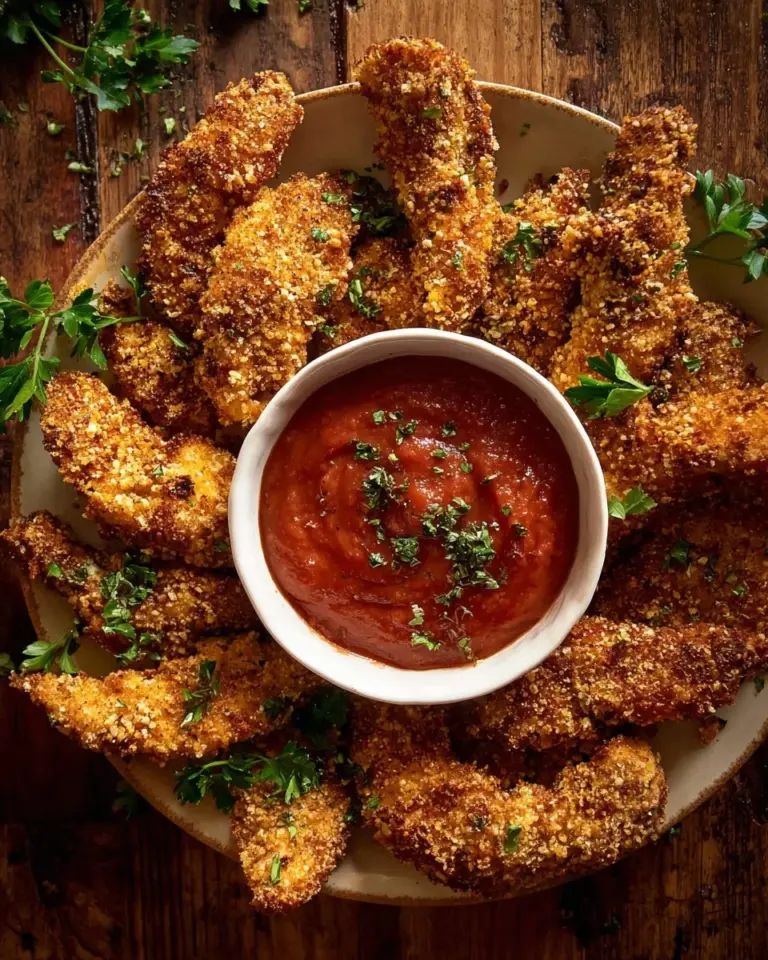 Crispy Portobello mushroom fries served with dipping sauce