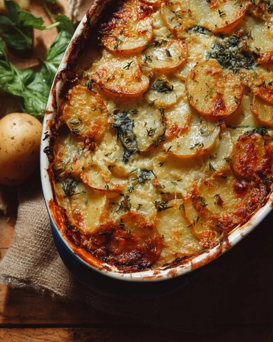 Potato & Spinach Gratin