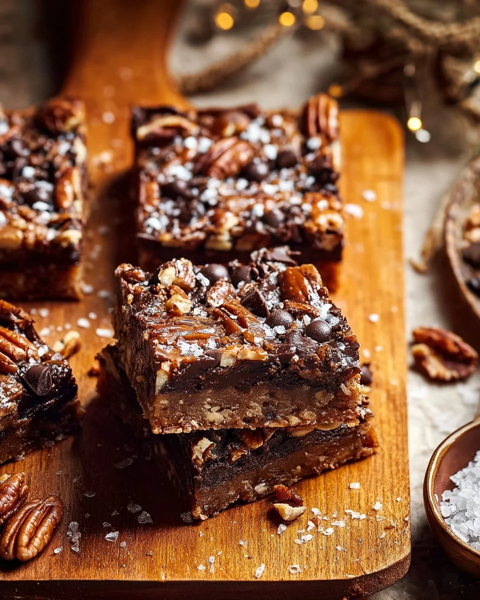 Salted Chocolate Pecan Bars
