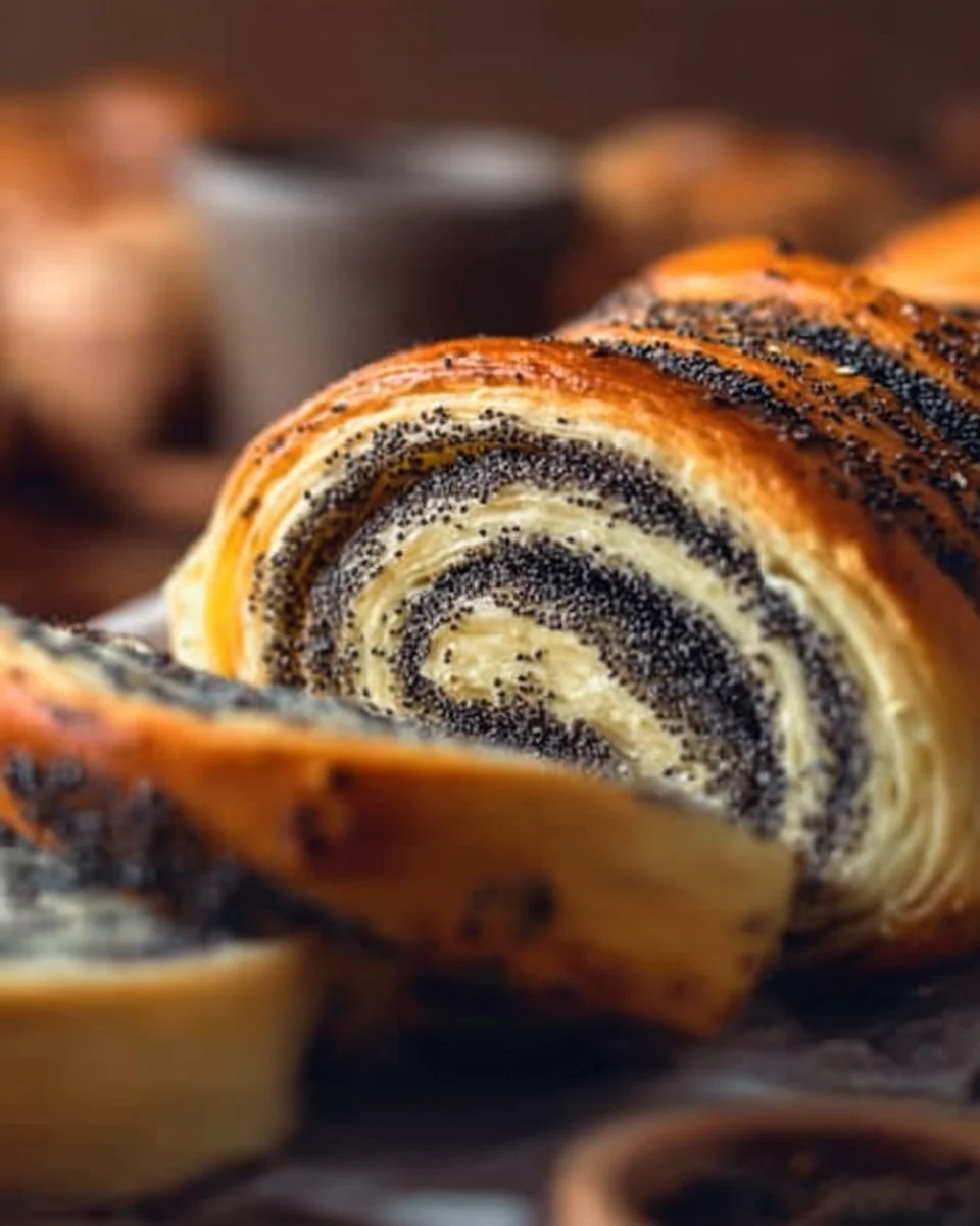 Slovak poppy seed roll with a rich filling of poppy seeds and nuts