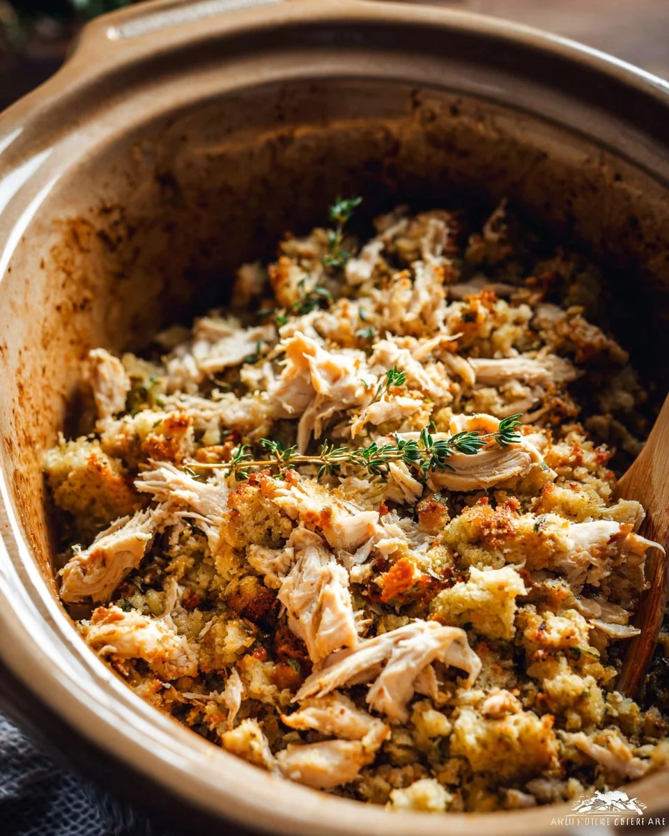 Slow Cooker Chicken and Stuffing