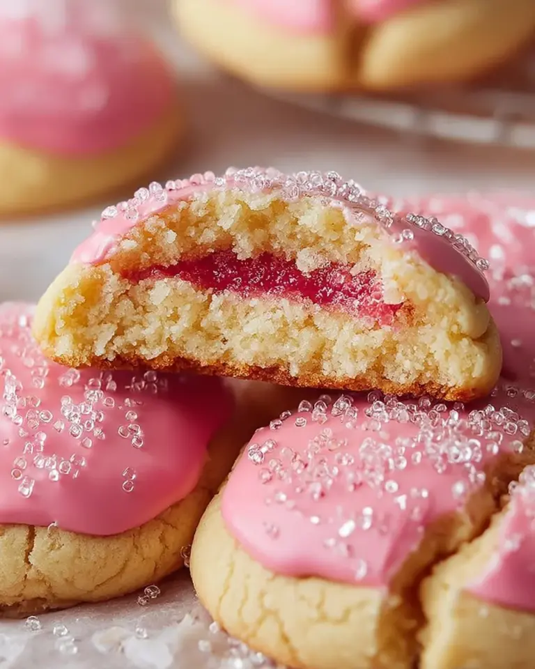 Soft strawberry cheesecake cookies with fresh strawberries and creamy filling