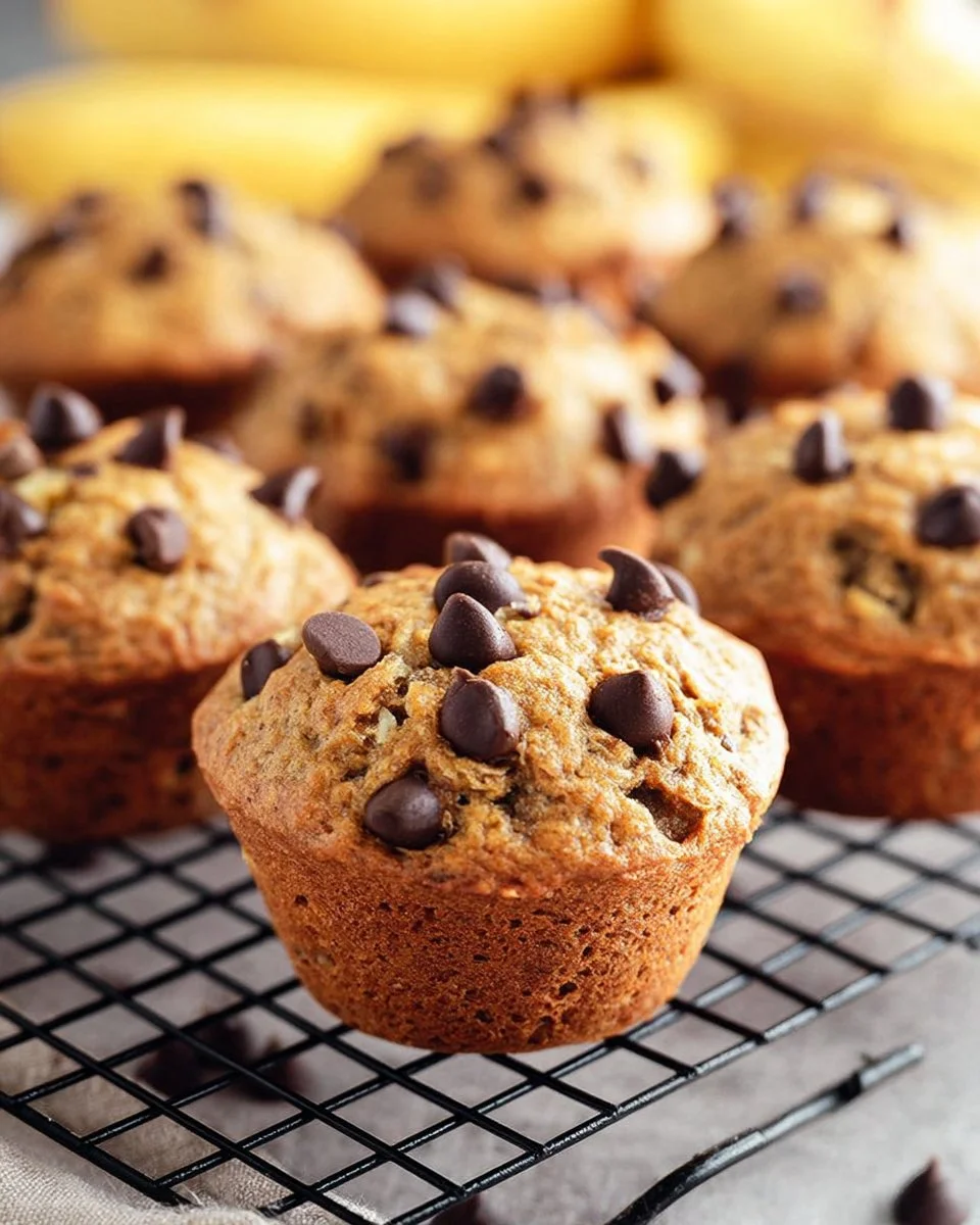 Spelt Muffins with Banana and Chocolate Chips