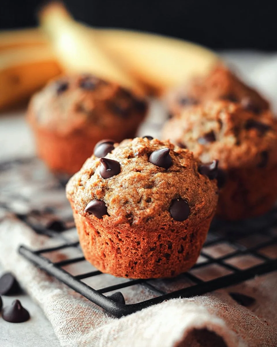 Spelt Muffins with Banana and Chocolate Chips