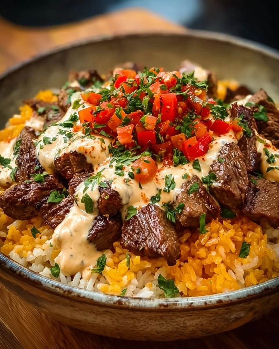 Steak Queso Rice Bowl