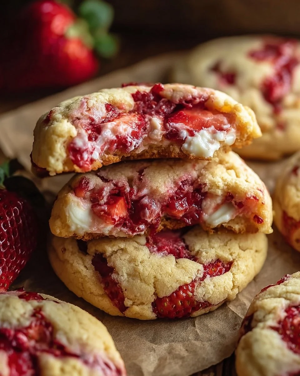 Strawberry Cheesecake Cookies