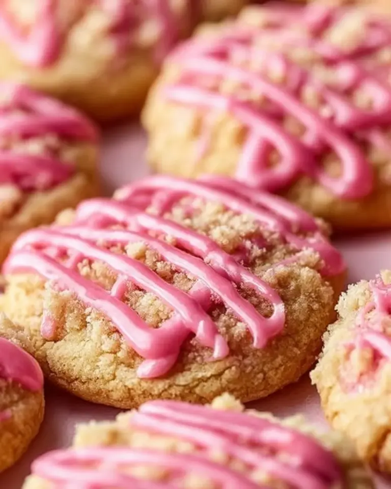 Delicious strawberry crunch cookies, fresh and bursting with flavor