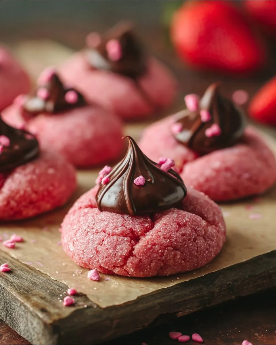 Strawberry Kiss Cookies