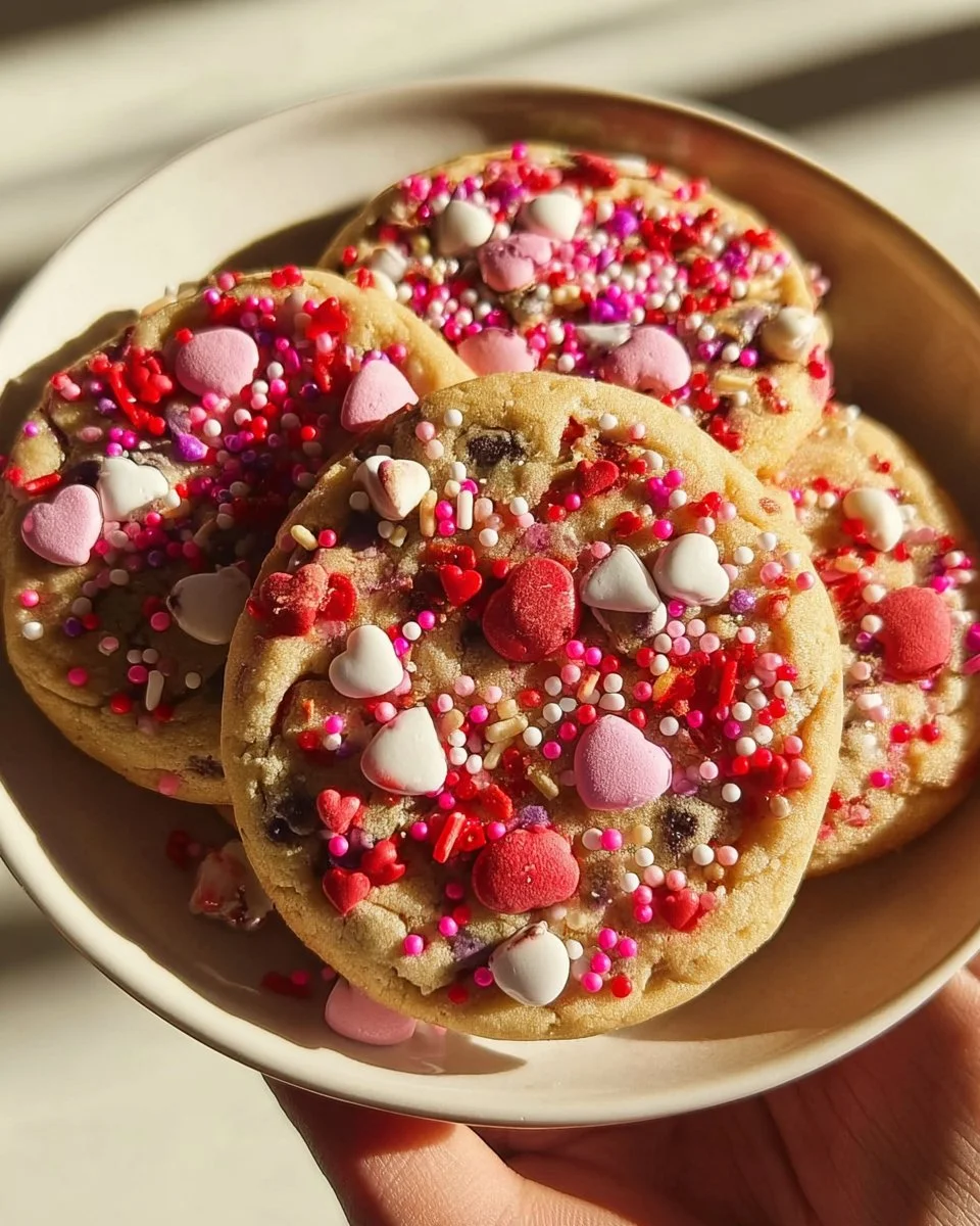 Valentine's Day M&M Cookies