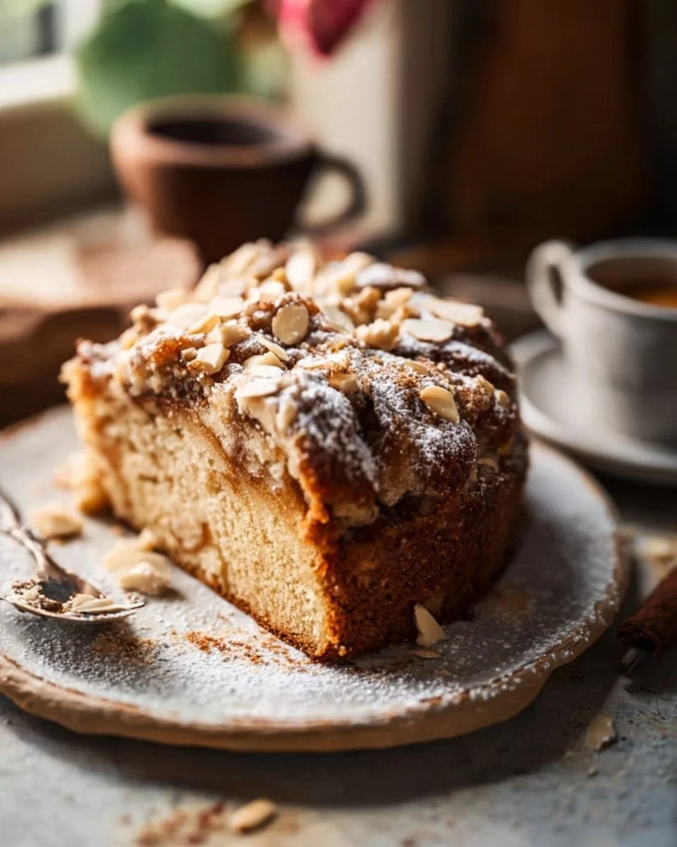 Vegan Almond Coffee Cake