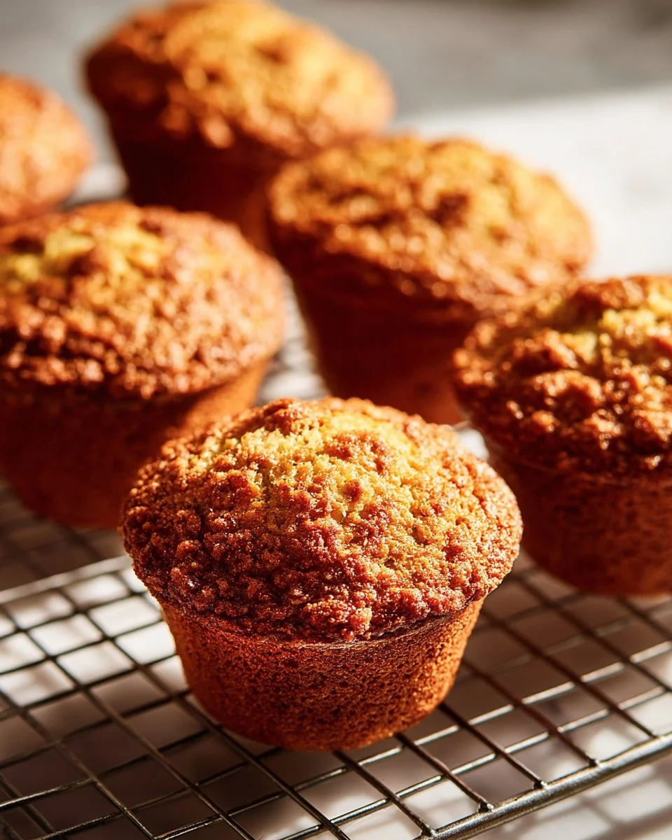 Zucchini-Orange Oat Muffins fresh out of the oven, topped with orange zest.