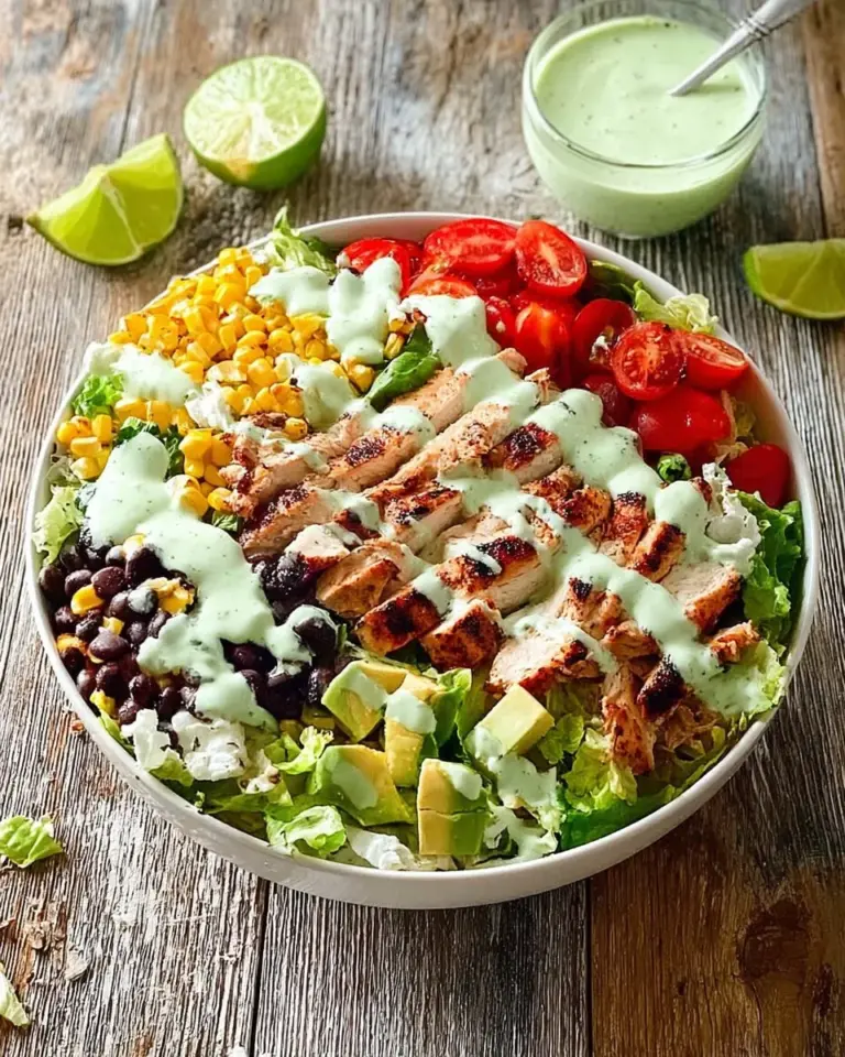 Baja Chicken Bowl with fresh vegetables and zesty toppings served in a bowl.