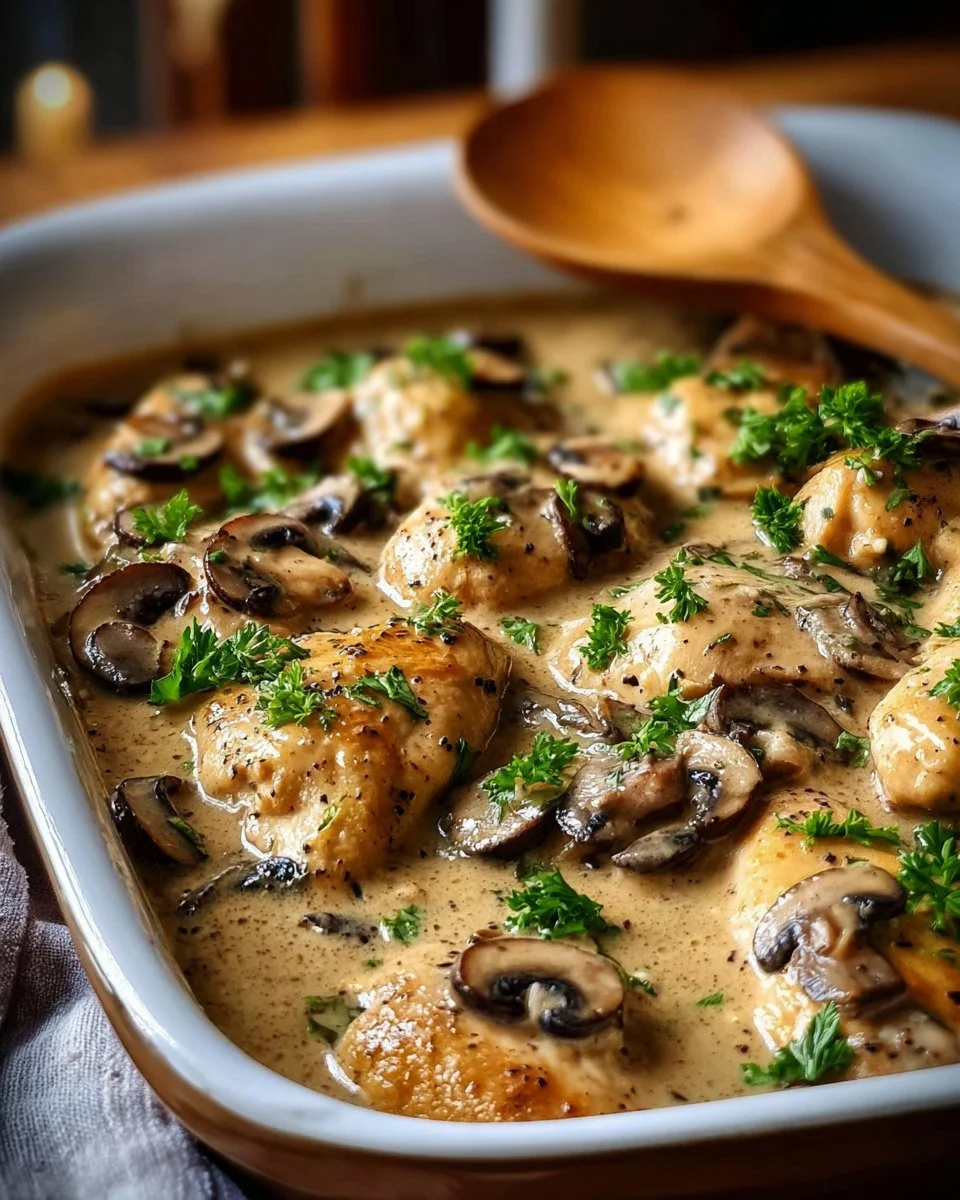 Baked Chicken Stroganoff