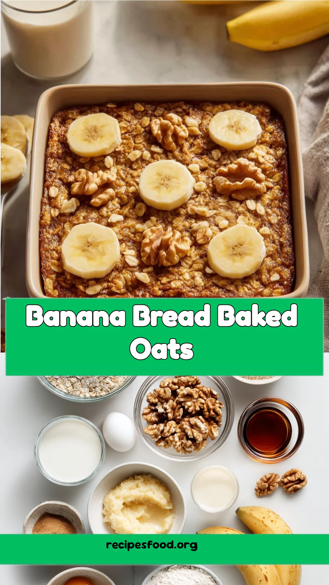 Banana Bread Baked Oats