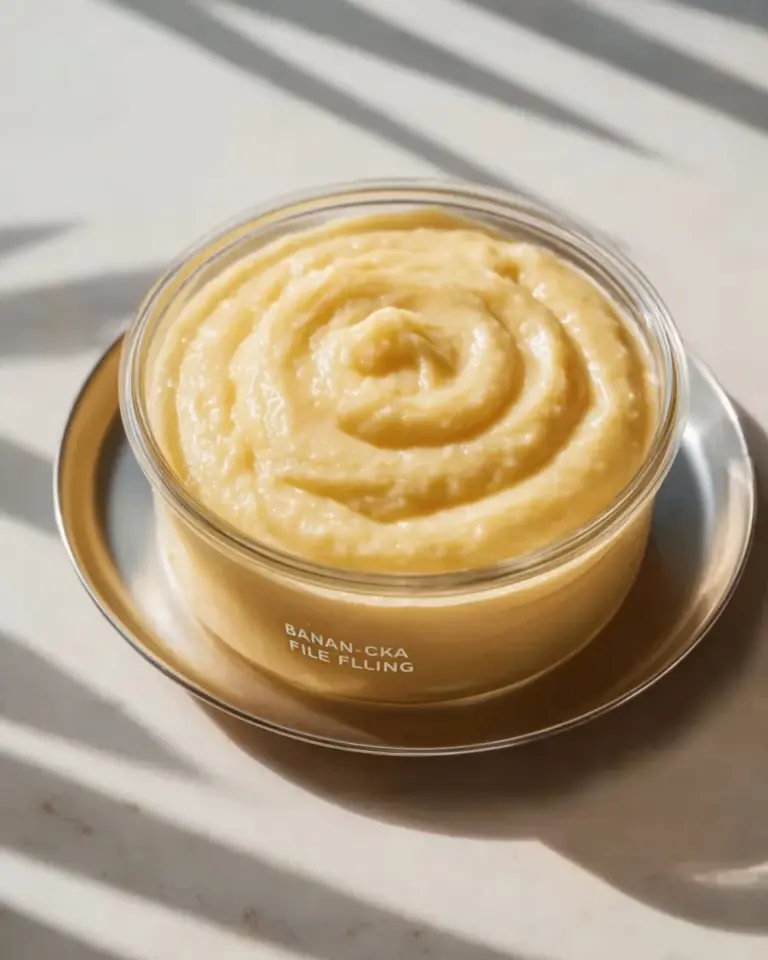 Delicious banana cake filling recipe with ripe bananas and cream