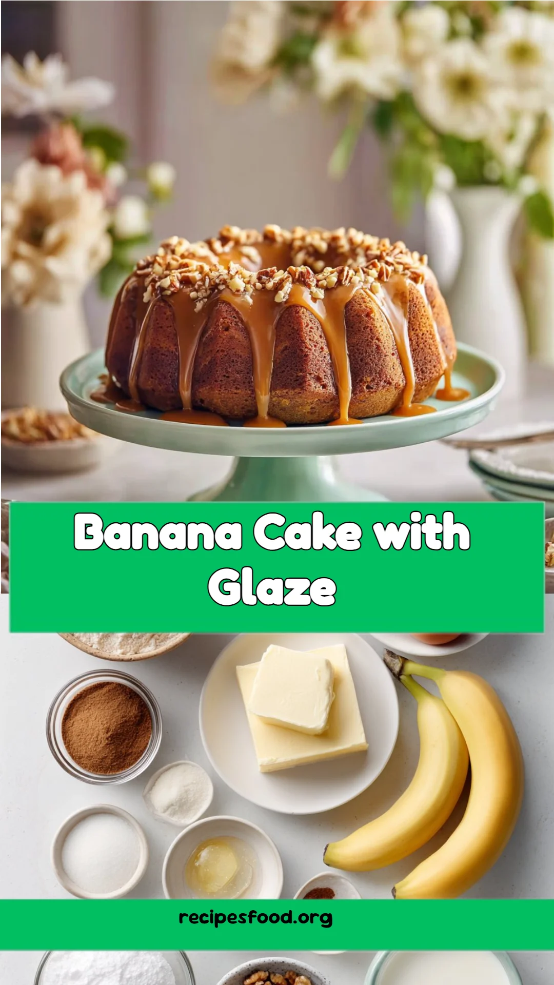 Banana Cake with Glaze