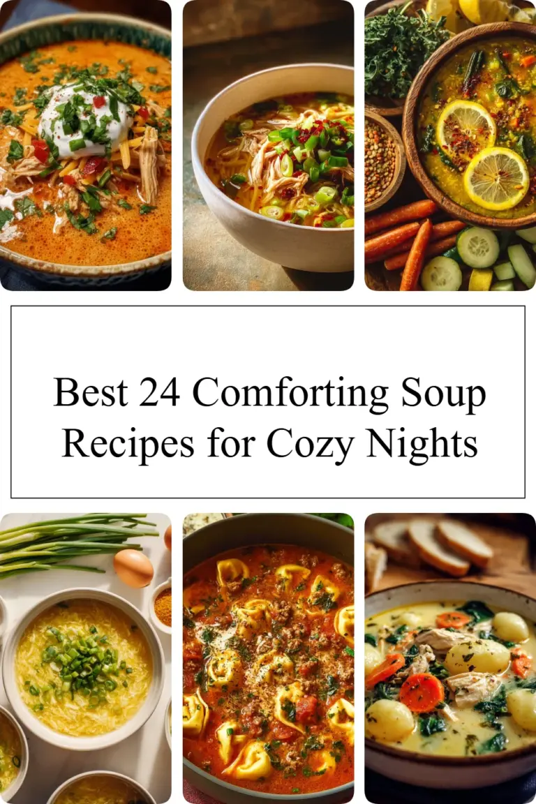 Selection of comforting soup recipes for cozy nights