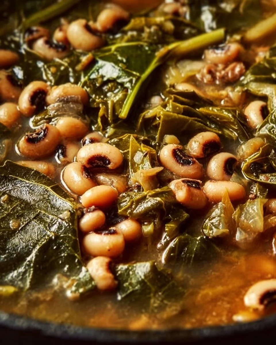 Black Eyed Pea Soup with Collard Greens