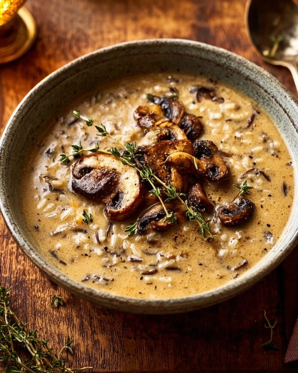 Wild Rice and Mixed Mushroom Soup