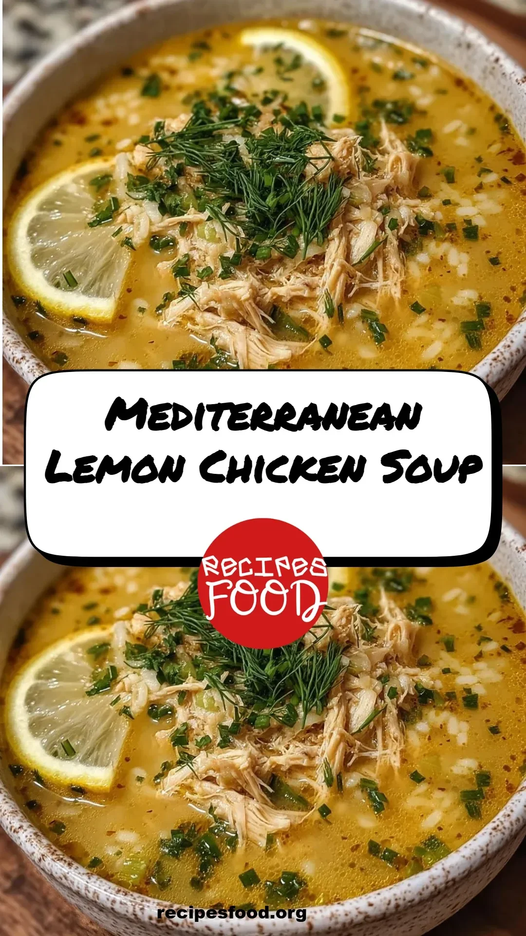 Mediterranean Lemon Chicken Soup