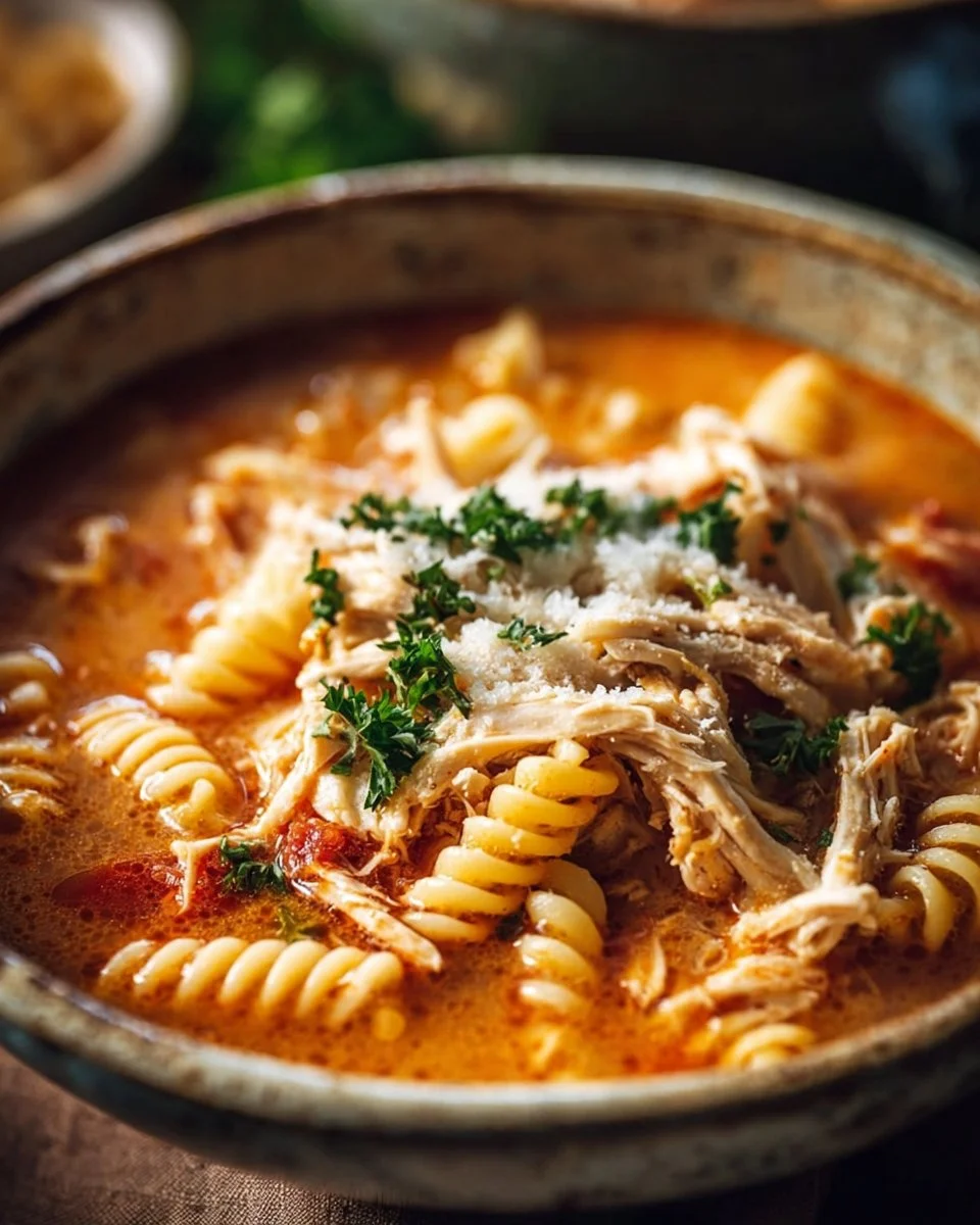 Crockpot Chicken Parmesan Soup