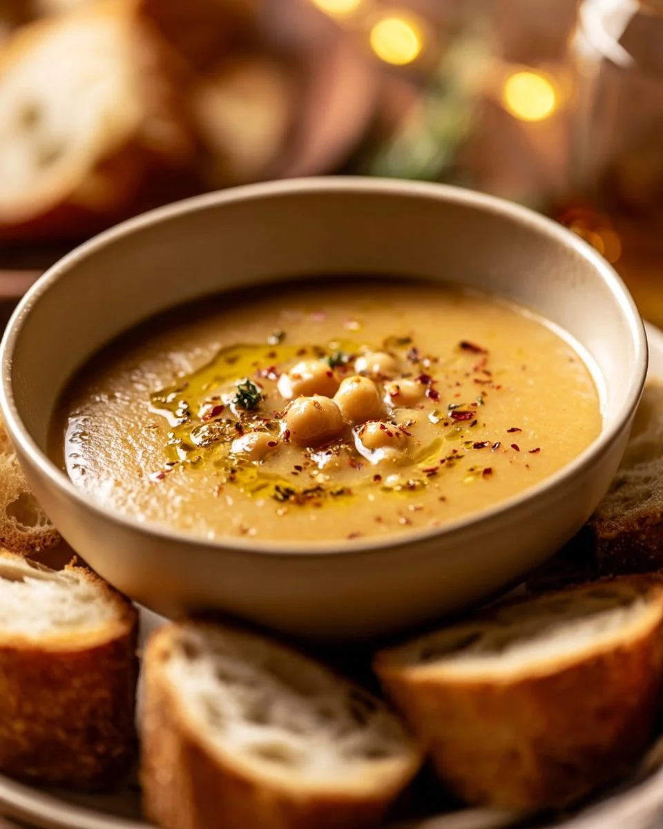 Garlic Chickpea Soup