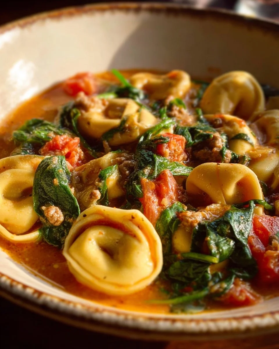 Crockpot Tortellini and Sausage Soup