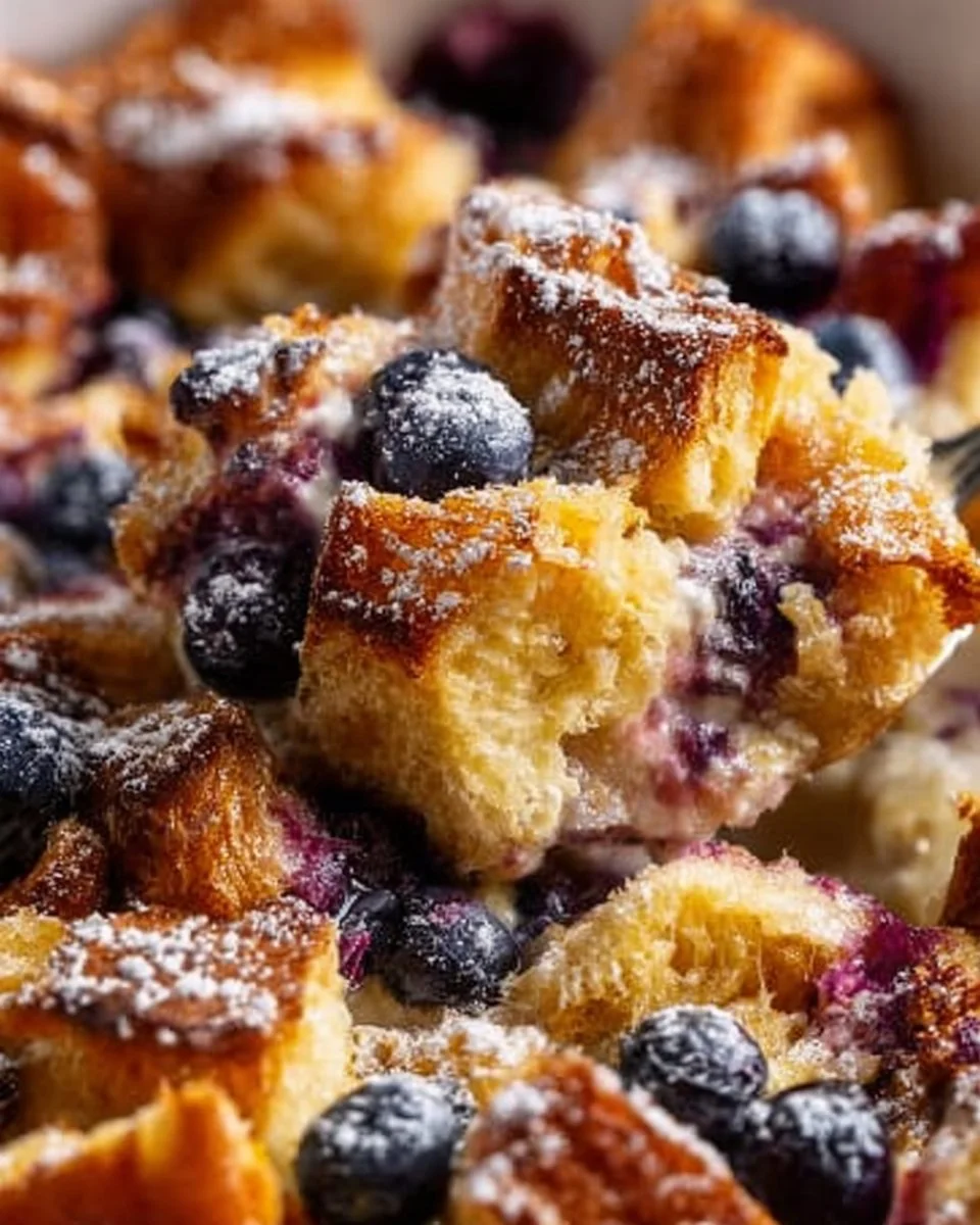 Blueberry Cream Cheese French Toast Casserole