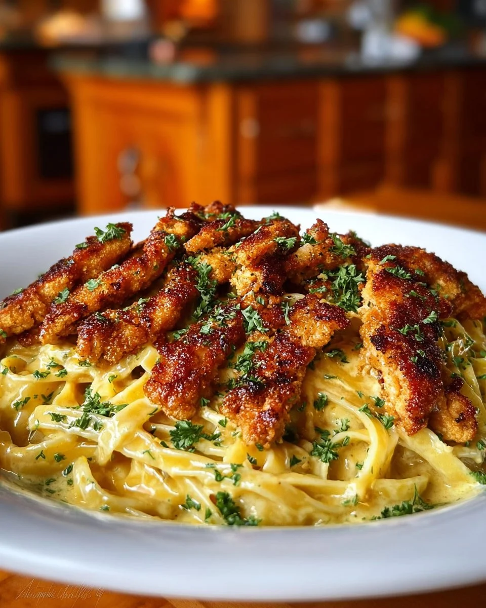 Cajun Chicken Spaghetti in Creamy Garlic Mozzarella Sauce
